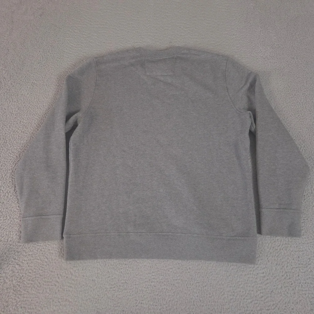 Banana Republic Sweatshirt Mens XL Gray Fleece Crew-Neck Cotton Blend Pullover